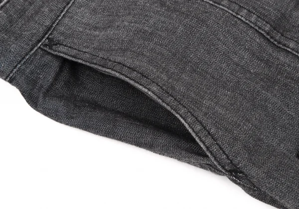 イッセイミヤケ ハートISSEY MIYAKE HaaT ストレッチスクエアパッチクロップドパンツ ブラック1 K-109279_005