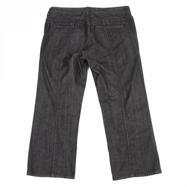 イッセイミヤケ ハートISSEY MIYAKE HaaT ストレッチスクエアパッチクロップドパンツ ブラック1 K-109279_009