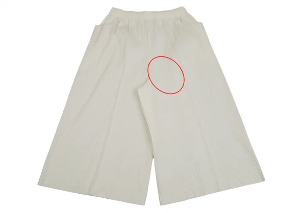イッセイミヤケ ミーISSEY MIYAKE me A-POC INSIDE ファインニットプリーツワイドクロップドパンツ オフF K-109296_009