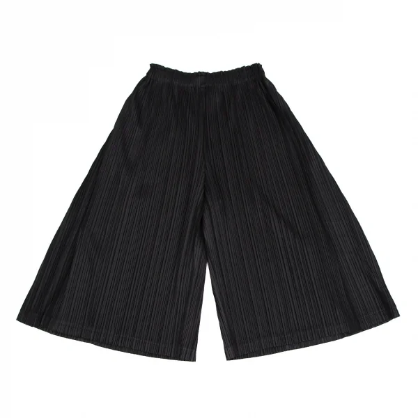 プリーツプリーズPLEATS PLEASE サイドスリットプリーツワイドパンツ 黒3 K-109320_001