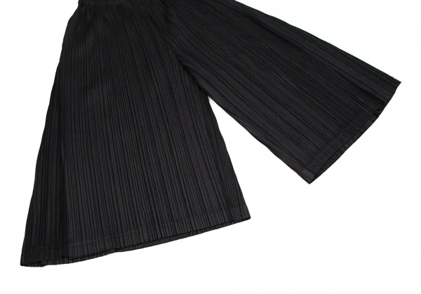 プリーツプリーズPLEATS PLEASE サイドスリットプリーツワイドパンツ 黒3 K-109320_005