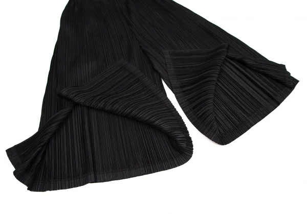 プリーツプリーズPLEATS PLEASE サイドスリットプリーツワイドパンツ 黒3 K-109320_007