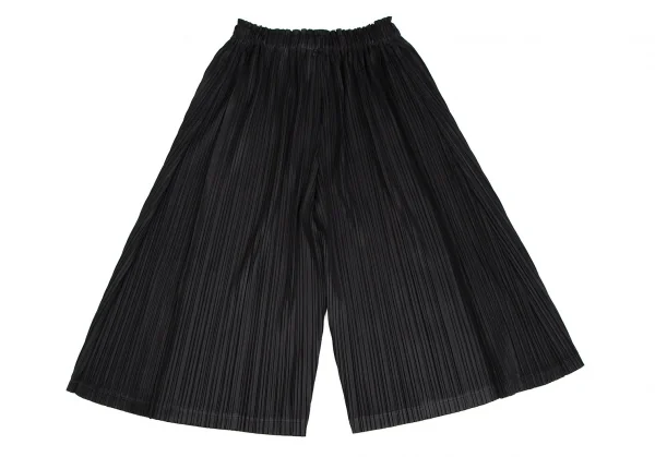 プリーツプリーズPLEATS PLEASE サイドスリットプリーツワイドパンツ 黒3 K-109320_008