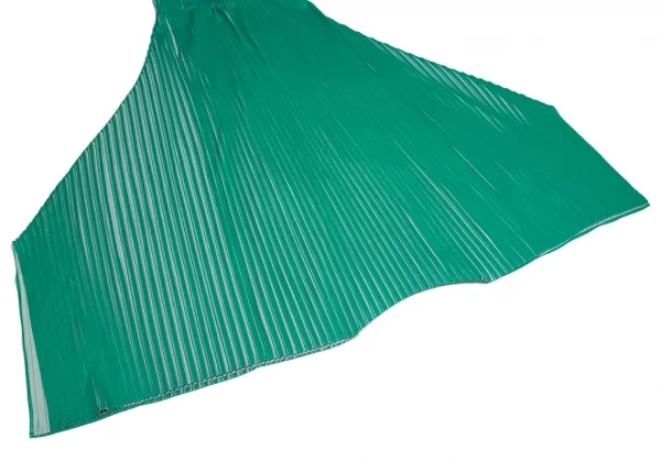プリーツプリーズPLEATS PLEASE Alt Sunlight 製品プリントプリーツ変形スカートパンツ 緑オフ3 K-109325_006