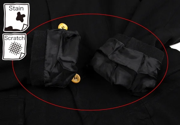 ローブドシャンブル コムデギャルソンrobe de chambre COMME des GARCONSエステル裾ラウンドカッティングジャケット 黒M K-109332_010