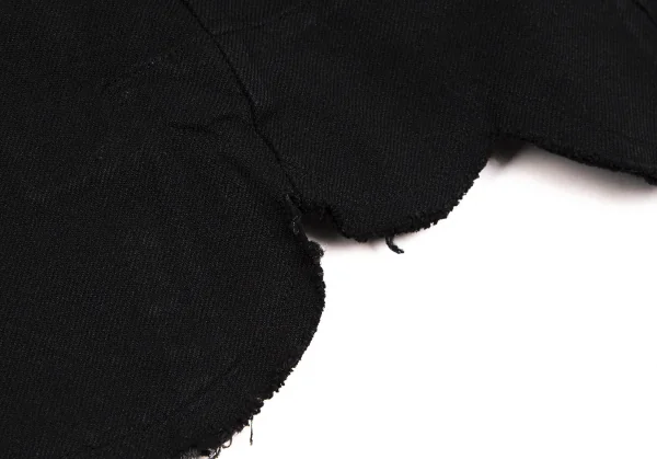ローブドシャンブル コムデギャルソンrobe de chambre COMME des GARCONSエステル裾ラウンドカッティングジャケット 黒M K-109332_013