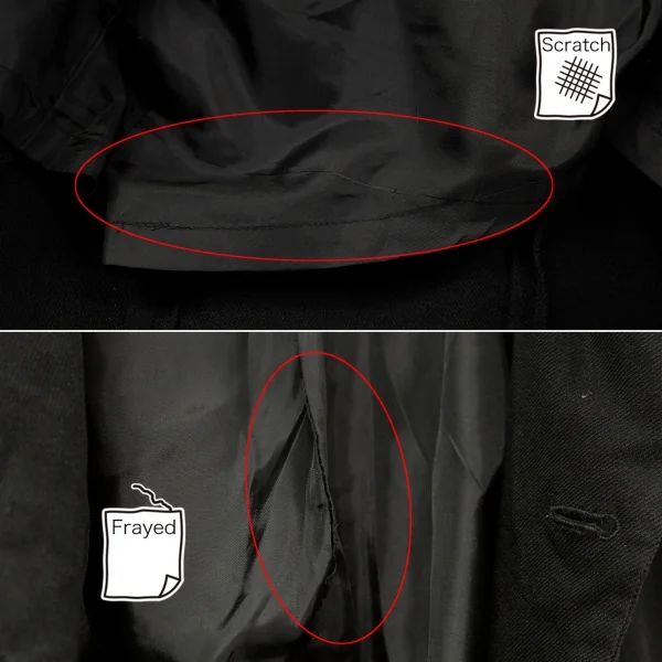 ローブドシャンブル コムデギャルソンrobe de chambre COMME des GARCONSエステル裾ラウンドカッティングジャケット 黒M K-109332_016
