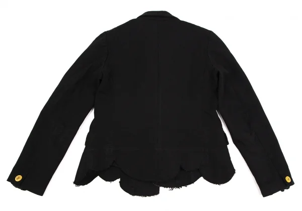 ローブドシャンブル コムデギャルソンrobe de chambre COMME des GARCONSエステル裾ラウンドカッティングジャケット 黒M K-109332_017