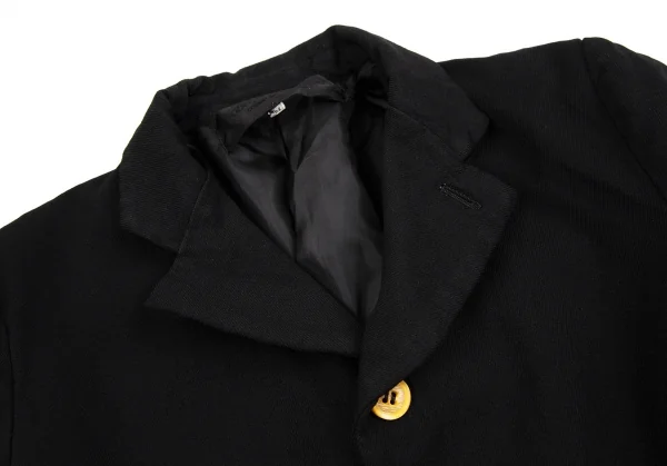 ローブドシャンブル コムデギャルソンrobe de chambre COMME des GARCONSエステル裾ラウンドカッティングジャケット 黒M K-109332_003
