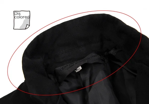 ローブドシャンブル コムデギャルソンrobe de chambre COMME des GARCONSエステル裾ラウンドカッティングジャケット 黒M K-109332_004