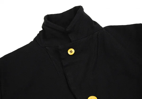 ローブドシャンブル コムデギャルソンrobe de chambre COMME des GARCONSエステル裾ラウンドカッティングジャケット 黒M K-109332_005