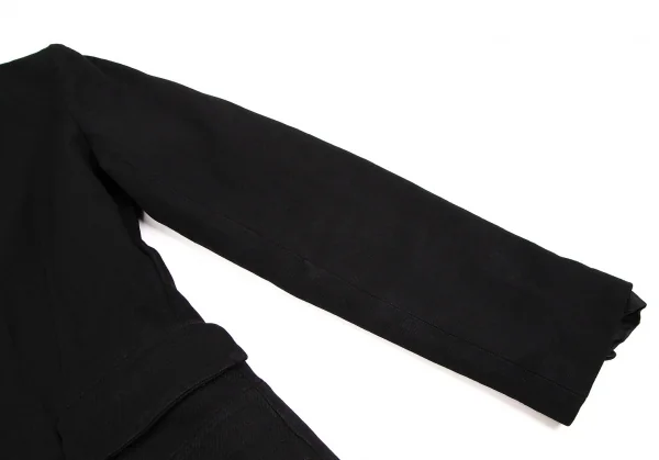 ローブドシャンブル コムデギャルソンrobe de chambre COMME des GARCONSエステル裾ラウンドカッティングジャケット 黒M K-109332_008