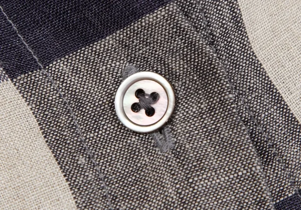 マドモアゼルノンノンMademoiselle NON NON リネンブロックチェックシャツ 生成り紺38M K-109341_005