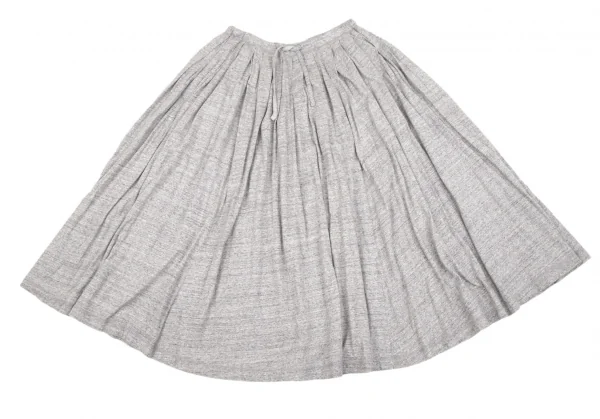 マドモアゼルノンノンMademoiselle NON NON ジャズネップギャザープリーツスカート 杢グレーM位 K-109348_002