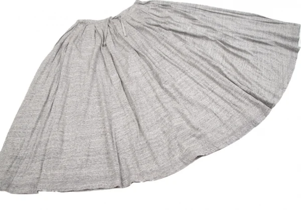 マドモアゼルノンノンMademoiselle NON NON ジャズネップギャザープリーツスカート 杢グレーM位 K-109348_007