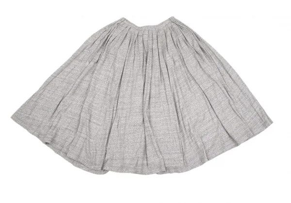 マドモアゼルノンノンMademoiselle NON NON ジャズネップギャザープリーツスカート 杢グレーM位 K-109348_009