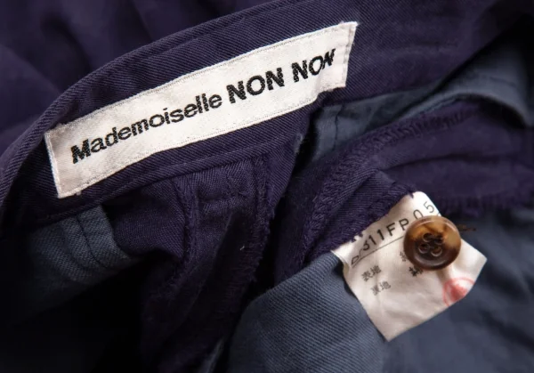 マドモアゼルノンノンMademoiselle NON NONシルクコットンダブルポケットパンツ 紫M K-109357_013