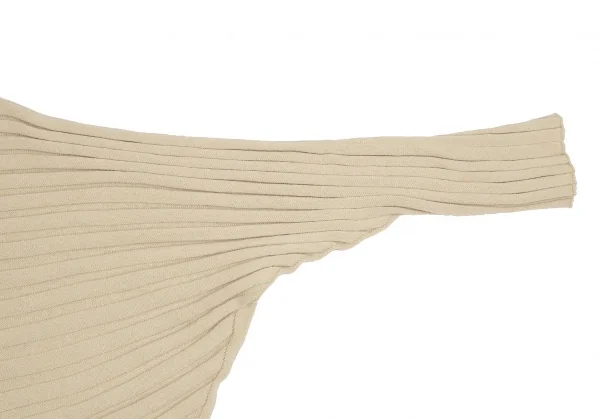 イッセイミヤケISSEY MIYAKE カシミヤ混アシンメトリーニット ベージュ2 K-109369_004