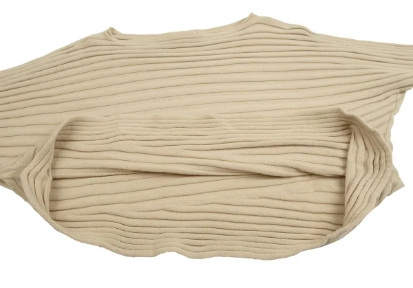 イッセイミヤケISSEY MIYAKE カシミヤ混アシンメトリーニット ベージュ2 K-109369_008