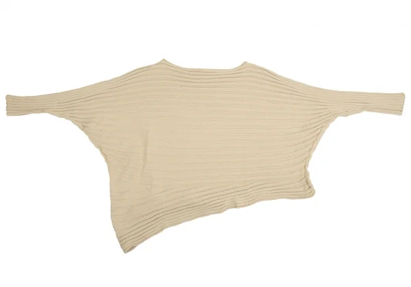 イッセイミヤケISSEY MIYAKE カシミヤ混アシンメトリーニット ベージュ2 K-109369_009