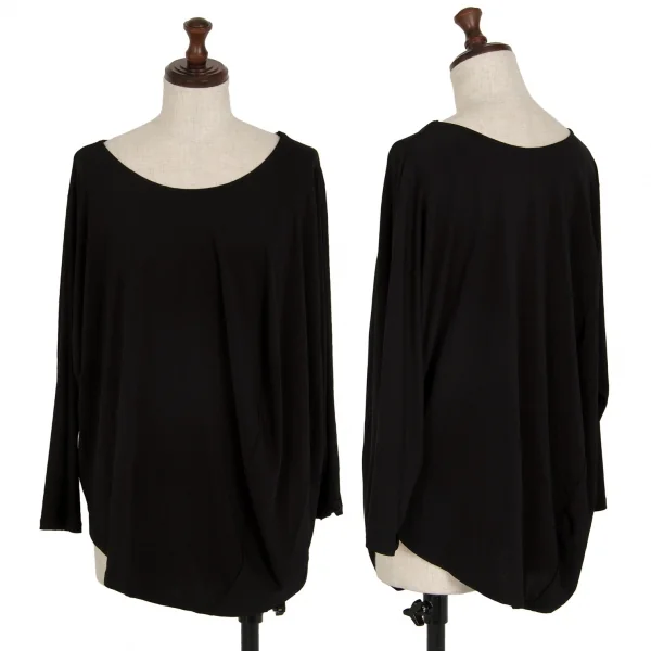 イッセイミヤケ カットソー 2 ブラック 中古・古着通販】ISSEY MIYAKE (イッセイミヤケ) プリーツハイネック