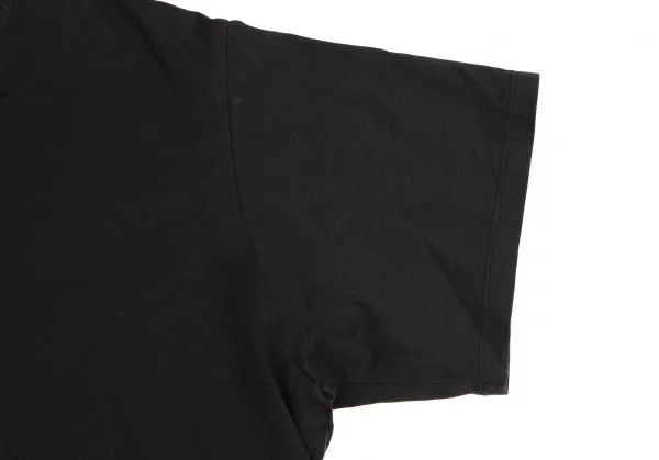 イッセイミヤケISSEY MIYAKE コットン裁ち切りオフショルダーTシャツ 黒2 K-109372_004