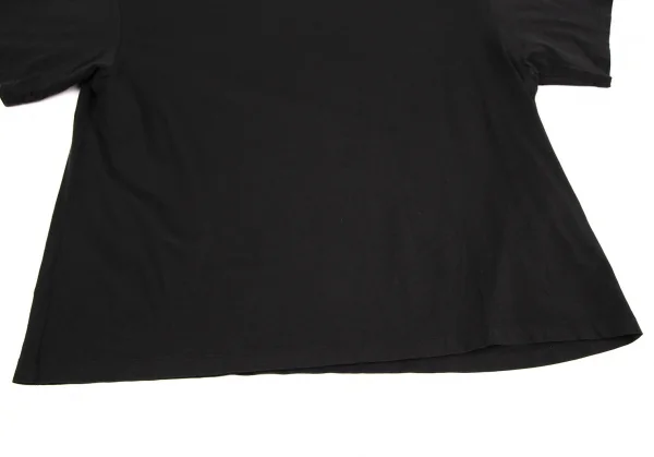 イッセイミヤケISSEY MIYAKE コットン裁ち切りオフショルダーTシャツ 黒2 K-109372_005