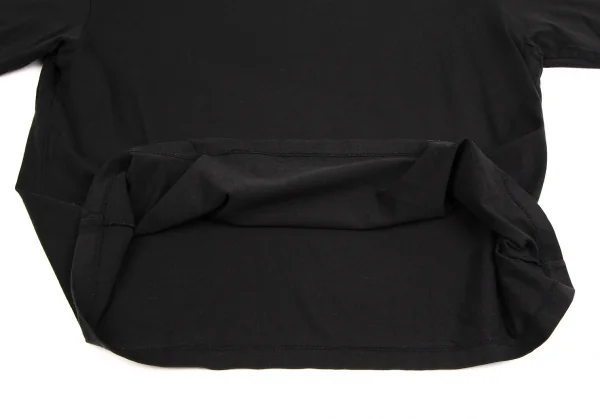 イッセイミヤケISSEY MIYAKE コットン裁ち切りオフショルダーTシャツ 黒2 K-109372_006