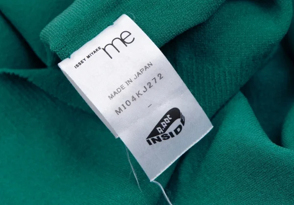 イッセイミヤケ ミーISSEY MIYAKE me タートルネックカッティングストレッチトップス 緑F K-109384_013