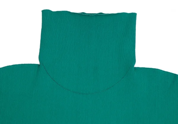 イッセイミヤケ ミーISSEY MIYAKE me タートルネックカッティングストレッチトップス 緑F K-109384_003