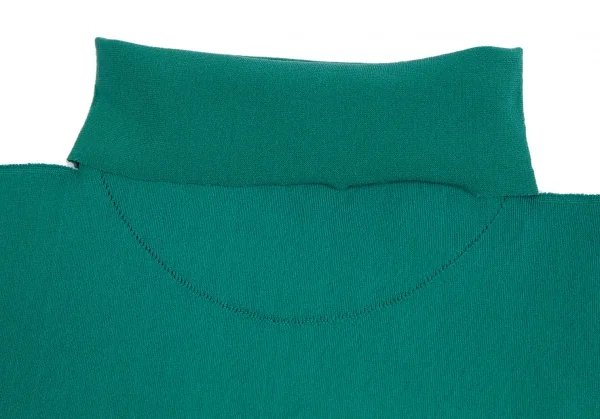 イッセイミヤケ ミーISSEY MIYAKE me タートルネックカッティングストレッチトップス 緑F K-109384_004