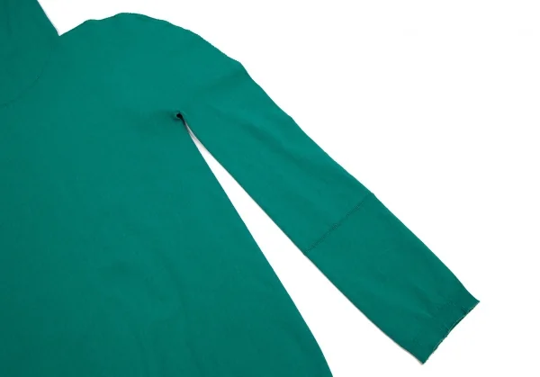 イッセイミヤケ ミーISSEY MIYAKE me タートルネックカッティングストレッチトップス 緑F K-109384_005