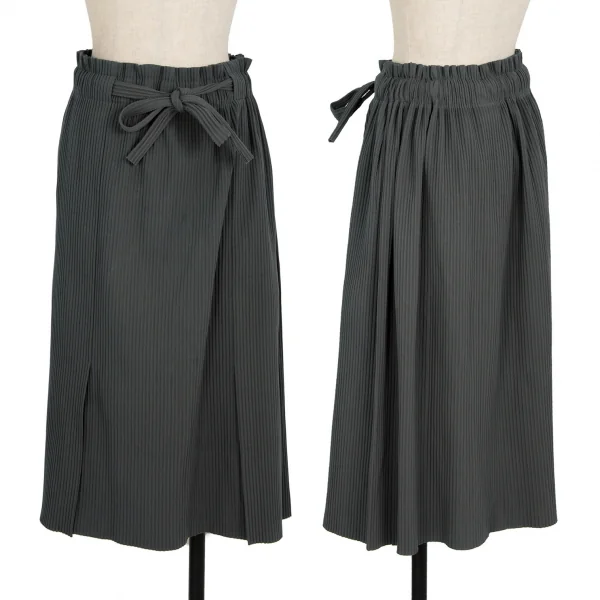 イッセイミヤケ ミーISSEY MIYAKE me ファインニットプリーツスカート グレーF K-109389_001