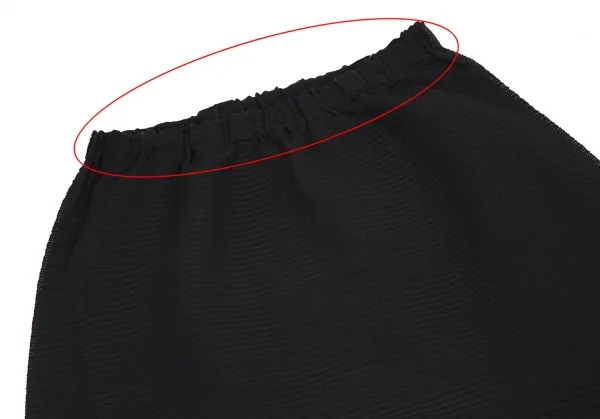 イッセイミヤケ ミーISSEY MIYAKE me ファインニット横プリーツサルエルパンツ 黒F K-109392_002
