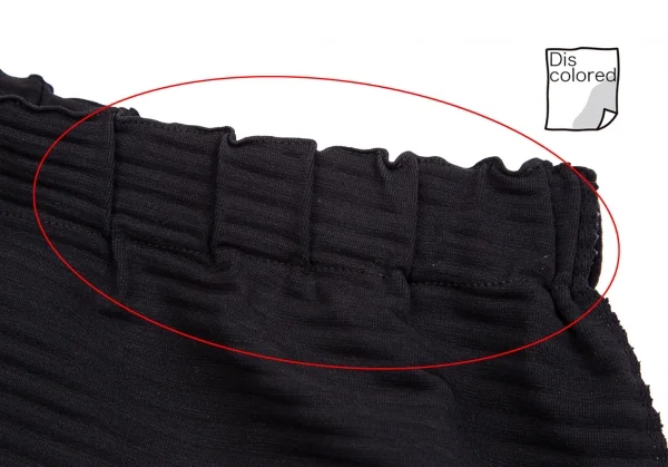 イッセイミヤケ ミーISSEY MIYAKE me ファインニット横プリーツサルエルパンツ 黒F K-109392_003