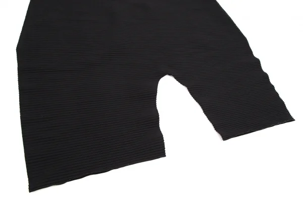 イッセイミヤケ ミーISSEY MIYAKE me ファインニット横プリーツサルエルパンツ 黒F K-109392_005