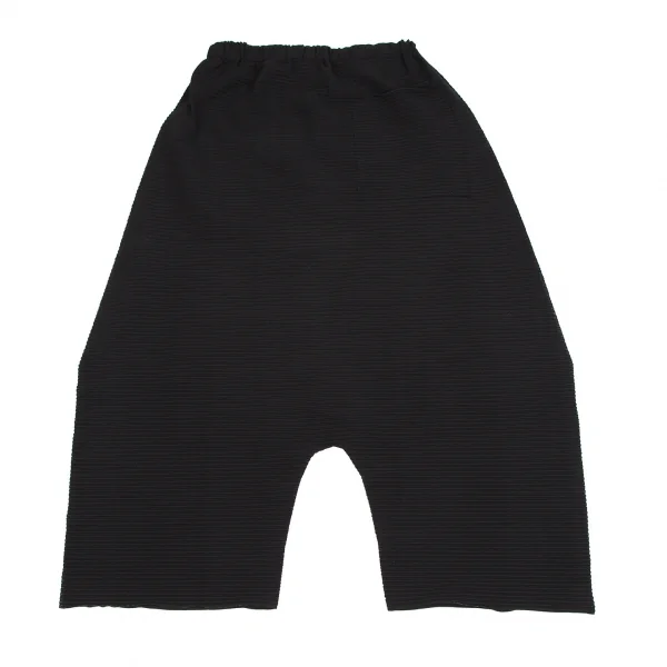 イッセイミヤケ ミーISSEY MIYAKE me ファインニット横プリーツサルエルパンツ 黒F K-109392_007