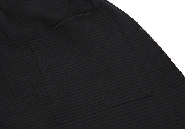 イッセイミヤケ ミーISSEY MIYAKE me ファインニット横プリーツサルエルパンツ 黒F K-109392_008