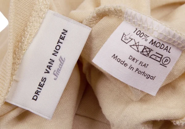ドリスヴァンノッテンDRIES VAN NOTEN モダールスクエアネックカットソー ベージュS K-109407_011