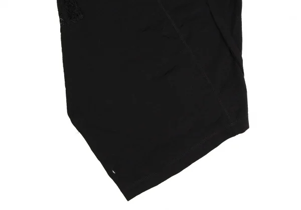 ジュンヤワタナベ コムデギャルソンJUNYA WATANABE COMME des GARCONS レース切替斜行デザイントップス 黒S K-109425_015
