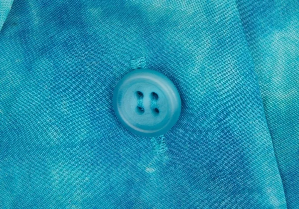 イッセイミヤケ ホワイトレーベルISSEY MIYAKE WHITELABEL 水彩プリントシワプリーツ半袖シャツ 青2 K-109428_004