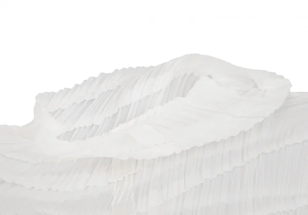 イッセイミヤケISSEY MIYAKE フロントテープ貼り付けハイネックプリーツカットソー 白M位 K-109431_005