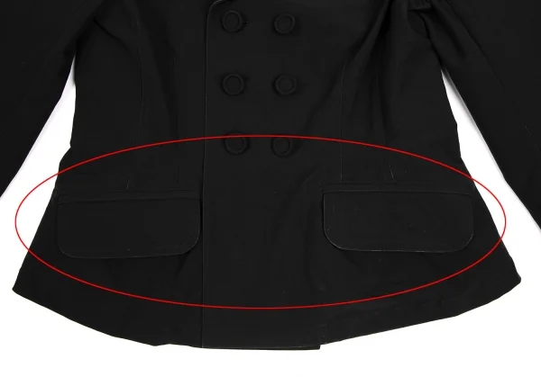 リミフゥLIMI feu ポリダブルブレストジャケット 黒S K-109438_011