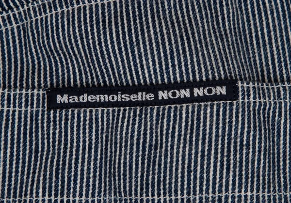 マドモアゼルノンノンMademoiselle NON NONコットンヒッコリーストライプパンツ 白紺M K-109444_011