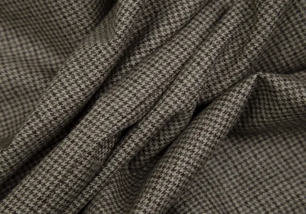 マドモアゼルノンノンMademoiselle NON NON ガンクラブチェックツータックパンツ ベージュ茶38M K-109450_012