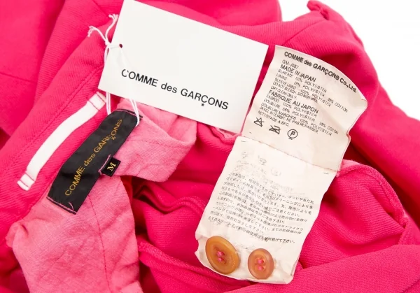 コムデギャルソンCOMME des GARCONSポリ縮裾裁ち切りショートジャケット ピンクM K-109468_017