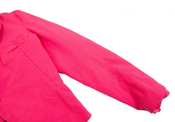 コムデギャルソンCOMME des GARCONSポリ縮裾裁ち切りショートジャケット ピンクM K-109468_008