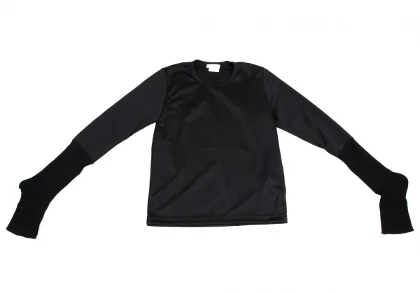 コムデギャルソンCOMME des GARCONS ソックス切替スリーブカットソー 黒S K-109483_002