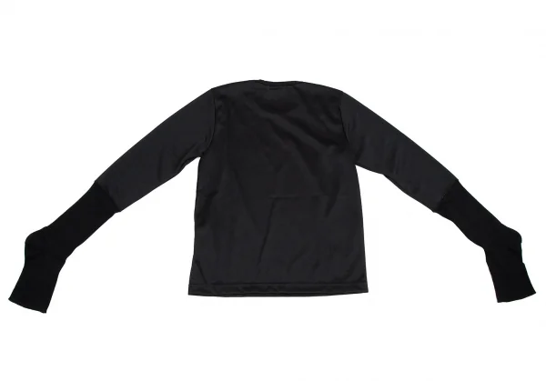 コムデギャルソンCOMME des GARCONS ソックス切替スリーブカットソー 黒S K-109483_009