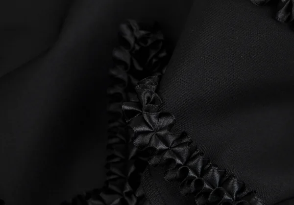 コムデギャルソンCOMME des GARCONS フリルパイピング付け襟 黒S K-109497_010